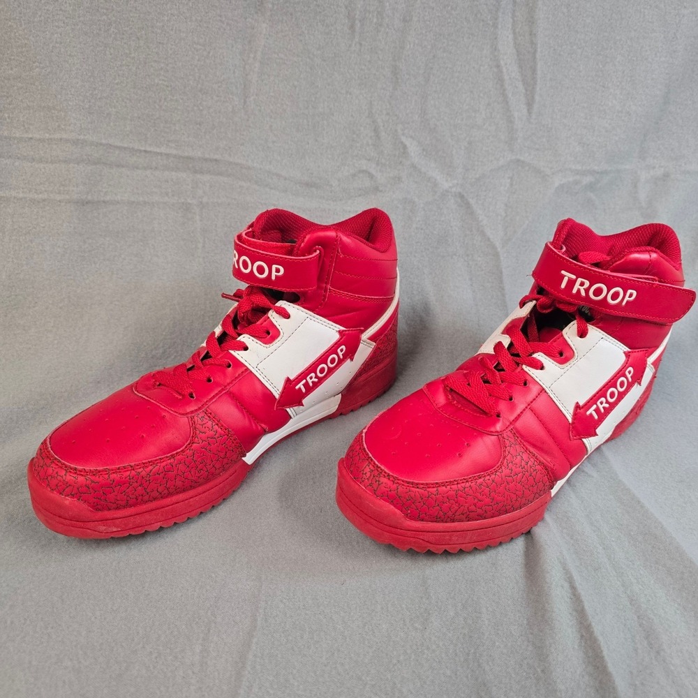 Troop Pro Edition Mens Red White High Top‎ Sneakers 1CM00847-128 Size 9